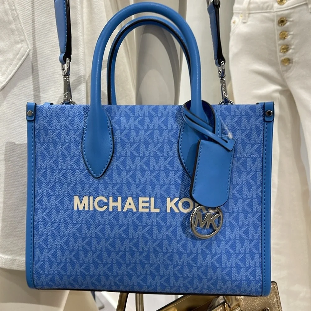 Michael Kors Mirella Small Shopper Top Zip Signature Logo Crossbody XBODY MK
NWT - Picture 10 of 16